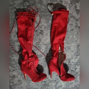 Burju red dancing shoes